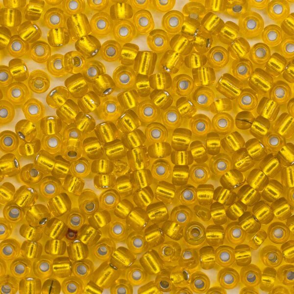 Бисер Preciosa р-р 6 (4 мм) Чехия цв. 225 жёлтый прозрачный упак. 5 г