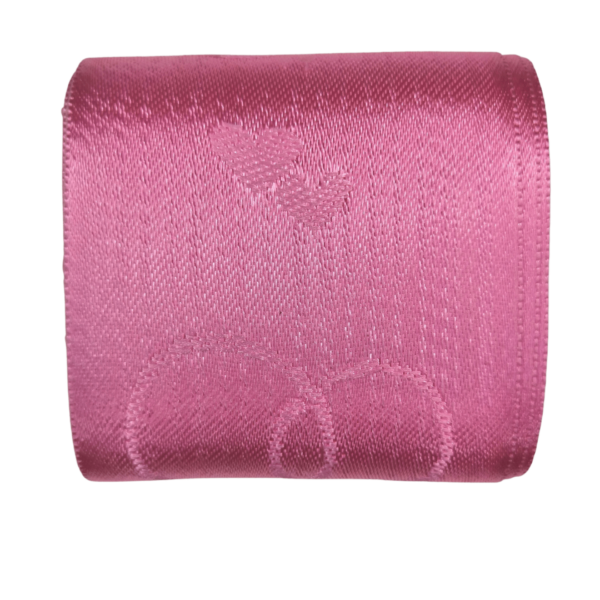 Лента атласная свадебная 65 мм цв. розовый упак. 3 м