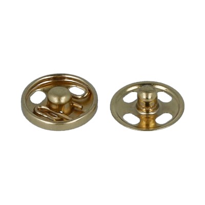 Кнопки пришивные металл KLМ-070 7 мм цв. золото уп.10 шт