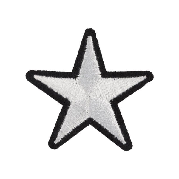 Термоаппликация арт. 3288 звезда белая 4х4 см 1 шт