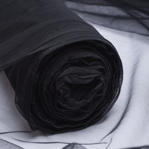 Ткань Сетка мягкая 100% пэ шир. 3м цв. 001 чёрный 1м