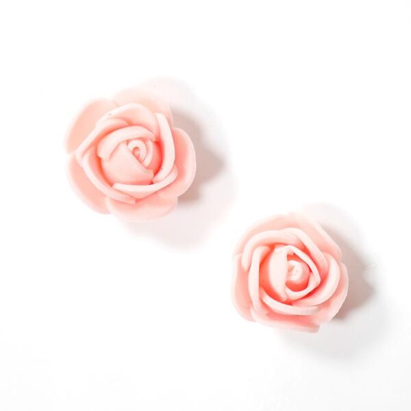 Розы фоамиран 3 см цв. персиковый упак. 5 шт