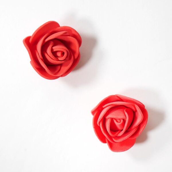 Розы фоамиран 3 см цв. красный упак. 5 шт