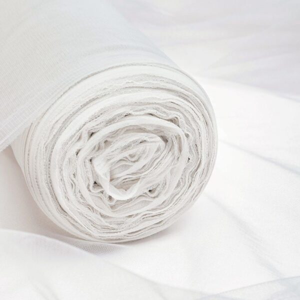 Ткань Сетка мягкая 100% пэ шир. 3м цв. 002 белый 1м
