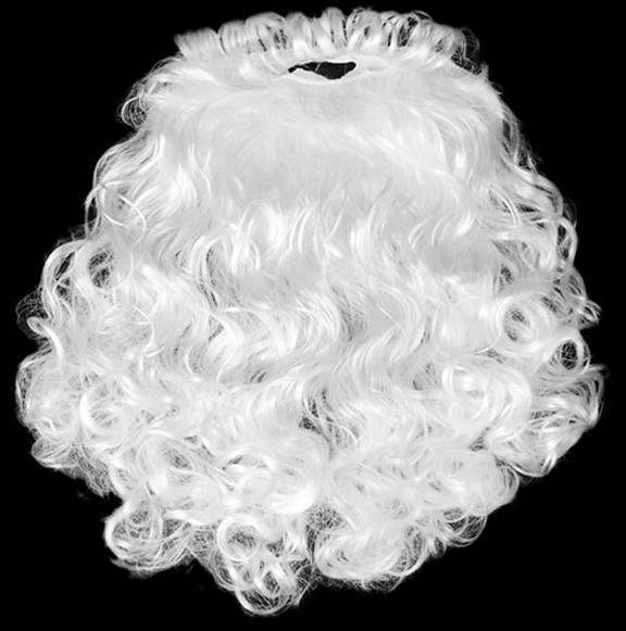 Борода Деда Мороза 16*30 см цв. белый упак. 1 шт