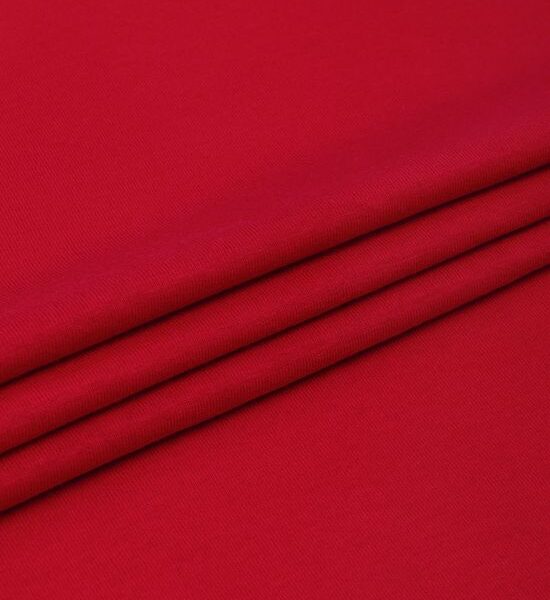 Трикотаж кулирка 100% хлопок арт. 18-1763 (плотность 145 г опененд) цв. красный ОТРЕЗ 2 х1 м