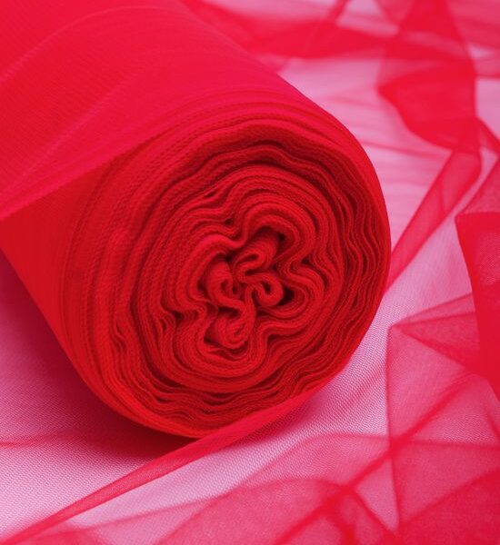 Ткань Сетка мягкая 100% пэ шир. 3м цв. 005 красный 1м