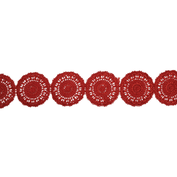 Кружево гипюр арт. 0404 40 мм цв. красный 1 м
