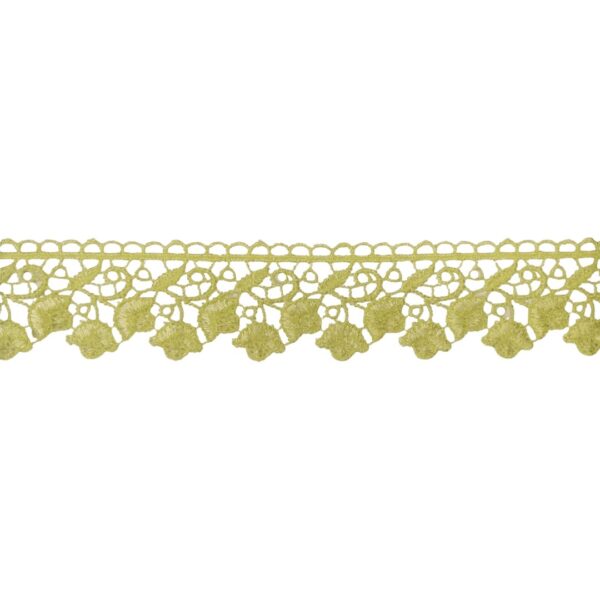 Кружево гипюр Гамма арт. 3157 40 мм цв. жёлтый 1 м