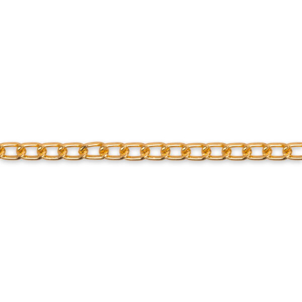 Цепочка декоративная (алюминий) MA-03 5х3.1 мм  цв. золото упак. 2 м