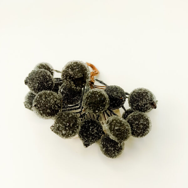 Букет Ягоды в сахаре цв. чёрный 7 см ветка 20 ягод