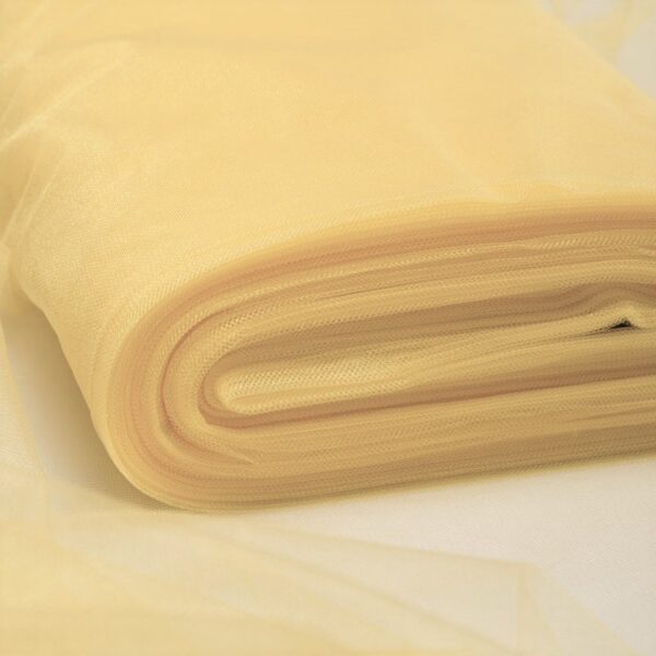 Ткань Сетка фатин мягкий 100% пэ шир. 150 см цв. жёлтый 1 м