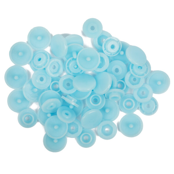Кнопка пробивная пластик 12 мм цв. голубой упак. 5 шт