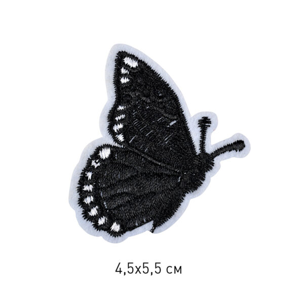 Термоаппликация бабочка 2183 чёрн