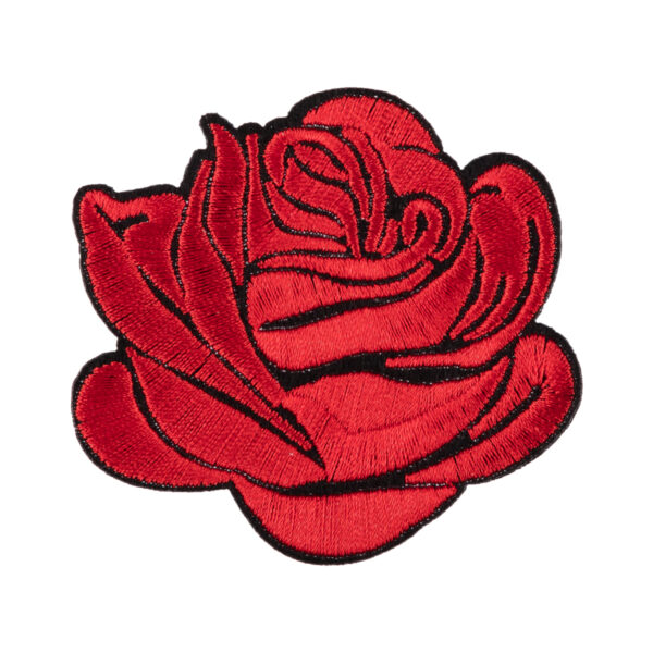 Термоаппликация арт. 6367D Роза красная 5*5,4 см 1 шт
