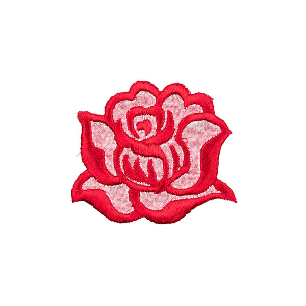 Термоаппликация арт. 1445 Роза 4*4.5 см цв. красный 1 шт